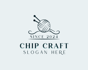 Yarn Knitting Crafting logo design