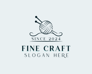 Yarn Knitting Crafting logo design