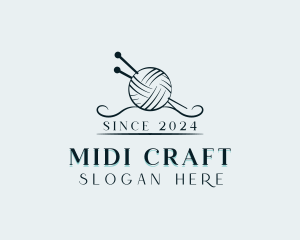 Yarn Knitting Crafting logo design