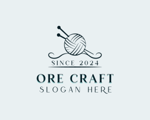 Yarn Knitting Crafting logo design