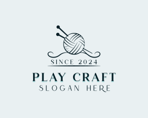 Yarn Knitting Crafting logo design