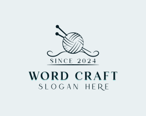 Yarn Knitting Crafting logo design