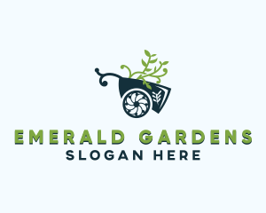 Wheelbarrow Garden Landscaping logo design