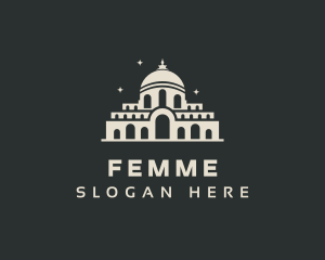 Temple Building Landmark logo design