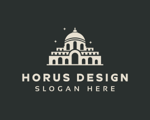 Temple Building Landmark logo design