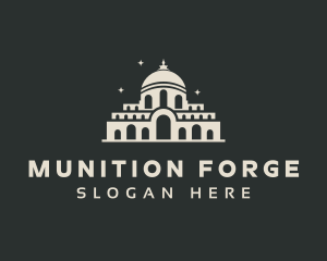 Temple Building Landmark logo design