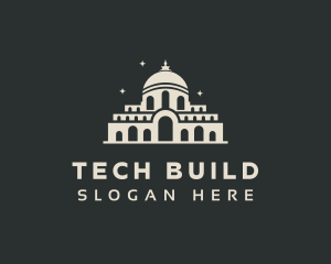 Infrastructure - Temple Building Landmark logo design