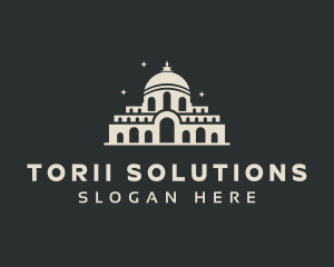 Temple Building Landmark logo design