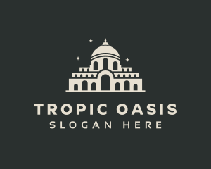 Temple Building Landmark logo design