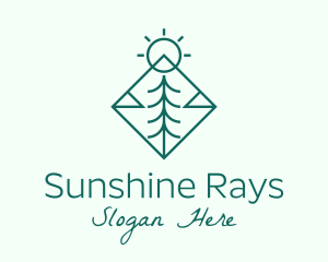 Pine Tree Sunshine logo design