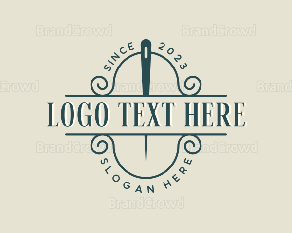 Needle Tailoring Sewing Logo