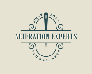 Altering - Needle Tailoring Sewing logo design