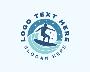 Ocean - Ocean Wave Surfer logo design