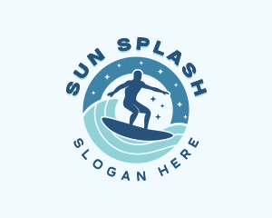 Beachwear - Ocean Wave Surfer logo design