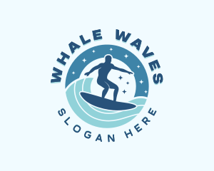 Ocean Wave Surfer logo design