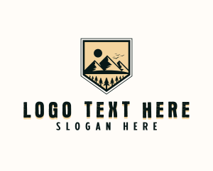 Hiker - Forest Mountain Adventure logo design