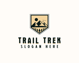 Hiker - Forest Mountain Adventure logo design