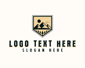 Mountain - Forest Mountain Adventure logo design