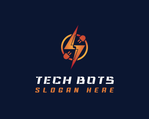 Robotic - Robotic Lightning Power logo design