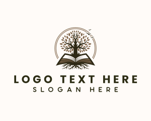Educate - Education Tree Notebook logo design