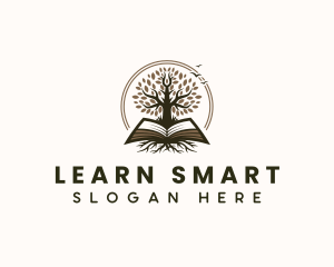 Educate - Education Tree Notebook logo design