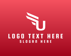 Logistics - Logistics Wings Letter U logo design
