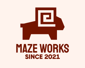 Maze - Red Maze Ram logo design