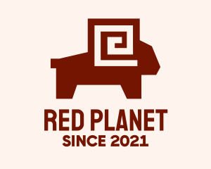 Red Maze Ram logo design