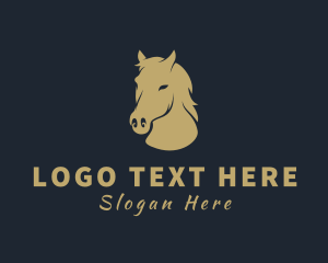 Mustang - Horse Head Equestrian logo design