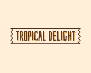 Tropical Tiki Banner logo design