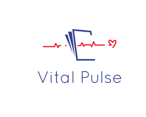 Pulsation - Medical Heartbeat Document logo design