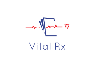 Prescription - Medical Heartbeat Document logo design