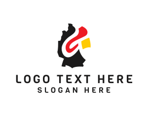 Flag - Germany Map Travel Agency logo design