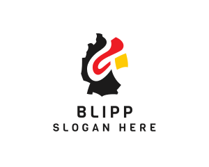 Political - Germany Map Travel Agency logo design
