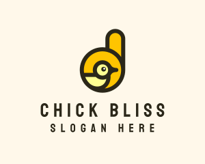 Chick - Toy Duck Letter D logo design