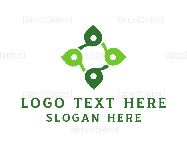 Leaf Wellness Cross Logo