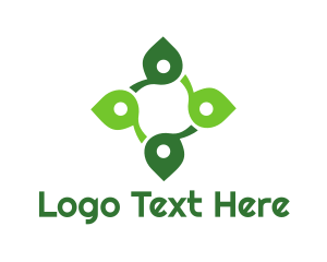 Green Cross - Leaf Wellness Cross logo design