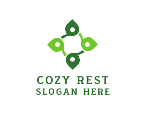 Leaf Wellness Cross logo design