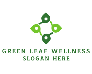 Leaf Wellness Cross logo design