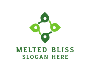 Leaf Wellness Cross logo design