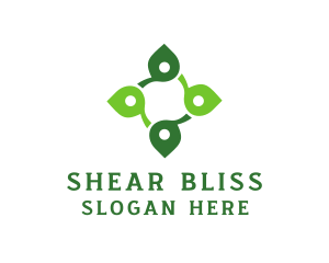 Leaf Wellness Cross logo design