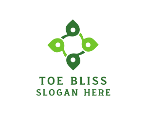 Leaf Wellness Cross logo design