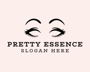 Pretty - Beauty Eyelashes Makeup logo design