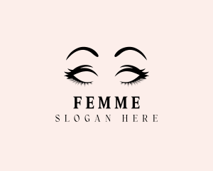 Beauty Eyelashes Makeup logo design