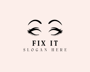 Beauty Eyelashes Makeup logo design