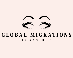 Beauty Eyelashes Makeup logo design