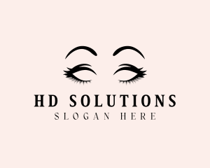 Beauty Eyelashes Makeup logo design