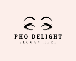 Beauty Eyelashes Makeup logo design