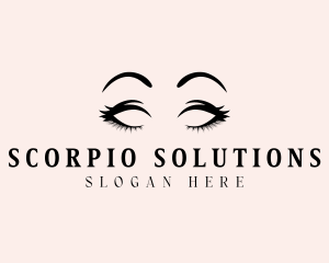 Beauty Eyelashes Makeup logo design