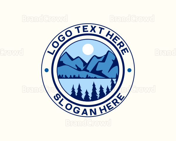 Mountain Peak Hiking Logo